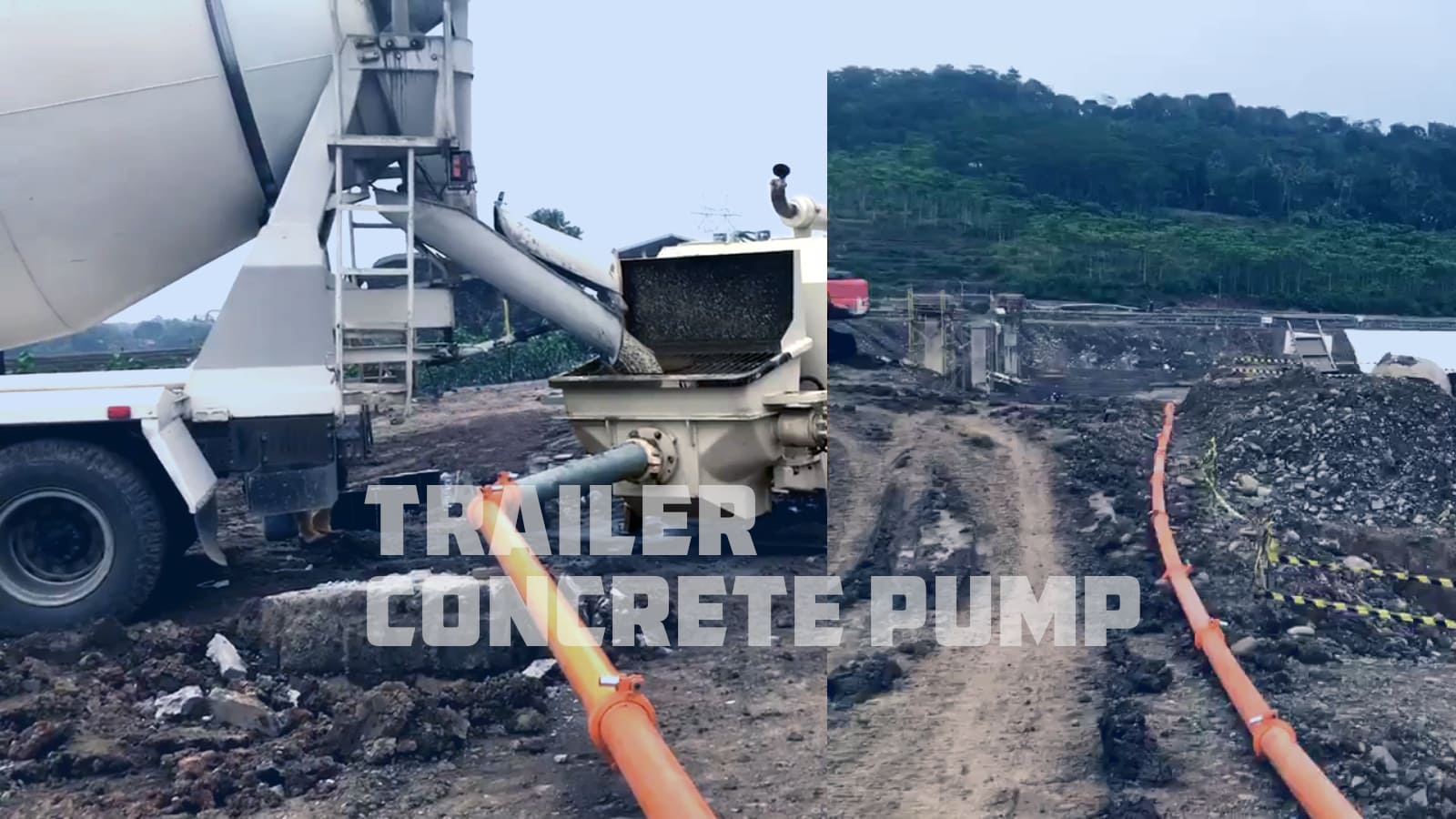 Malaysia top new trailer concrete pump for sale