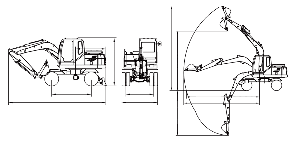 JGM912LN wheel excavator diagram
