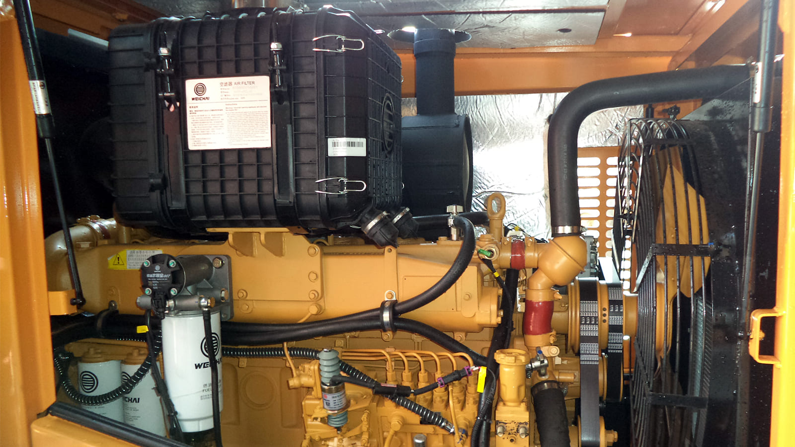 JGM757K wheel loader energy saving engine system