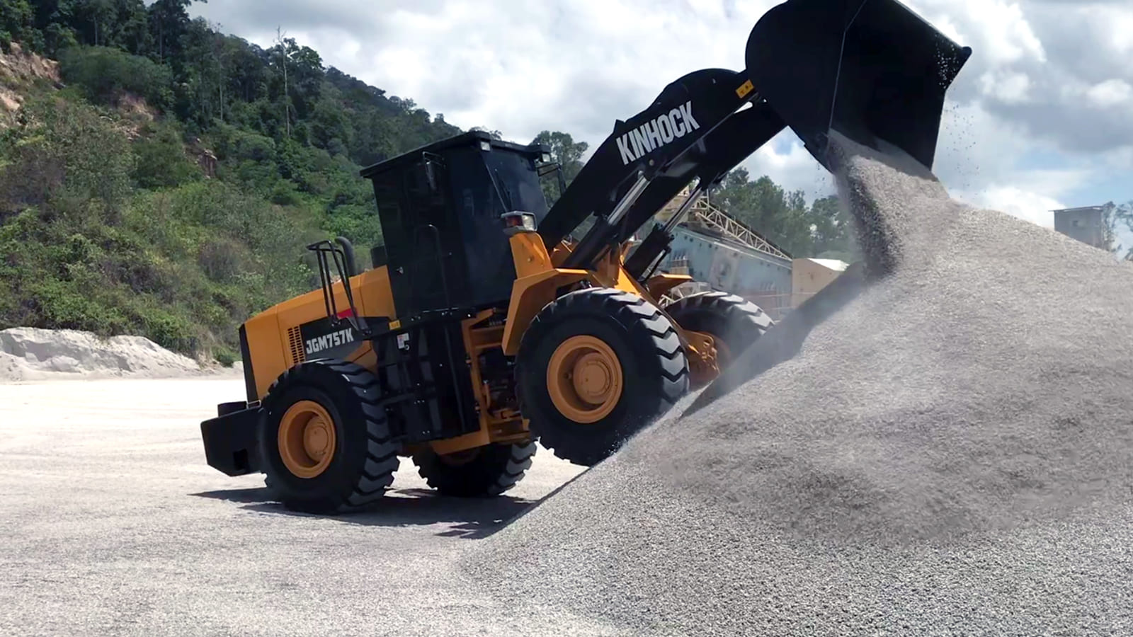 JGM757K wheel loader outstanding transmission and hydraulic system