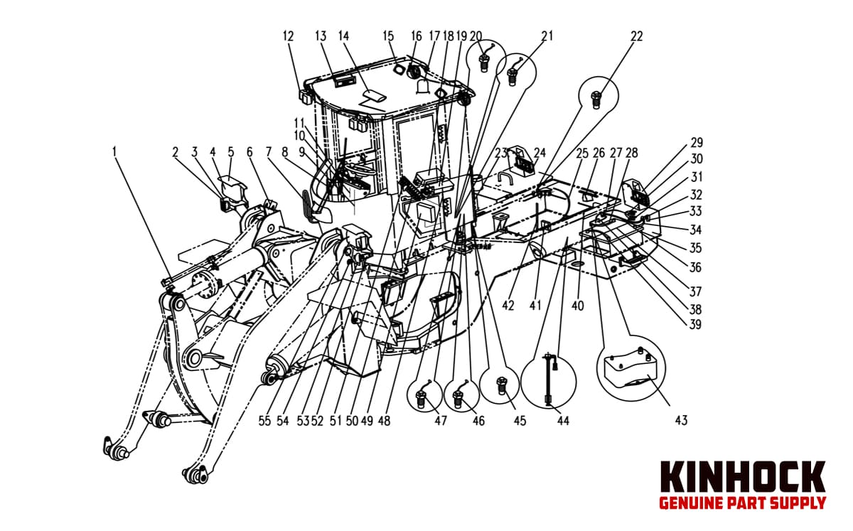 Heavy equipment electric spare part diagram